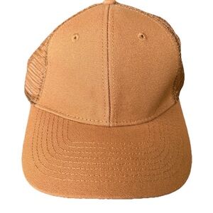 Pugs Gear Trucker Hat Mens Brown Canvas Mesh Back Snapback Adjustable Work Cap
